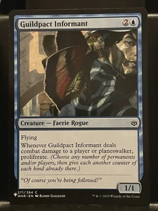 Guildpact Informant War of the Spark Regular NM The List Mystery MTG Magic Card - Foto 1 di 1