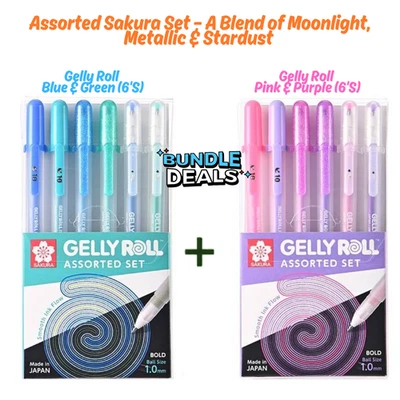 Sakura Gelly Roll 1.0mm Moonlight, Metallic, Stardust - 12 Pens in 2 packs - Image 1 of 3