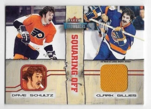 02/03 FLEER THROWBACKS SQUARING OFF JERSEY Clark Gillies/Dave Schultz #2 - Picture 1 of 1