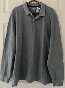 Old Navy Go-Dry Piqué Polo Classic Fit L/Arm Hemd 👕 Emerald Isle Gr. XXL Neu mit Etikett - Bild 1 von 2