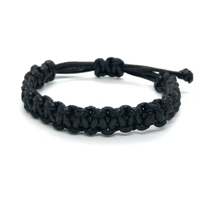 Men's Hand Knotted Chunky Cord Bracelet Friendship Macramé Adjustable Fathers Da - Picture 1 of 2