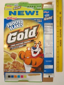 Leere Müslischachtel Kellogg's 2007 Frosted Flakes NEU! Gold Langlebig... [Z3A1j] - Bild 1 von 2