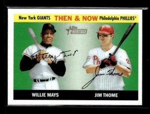 2004 Topps Heritage #TN1 Willie Mays / Jim Thome Then & Now