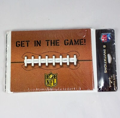 Hallmark Party Express NFL "Get In The Game" 8 Invitaciones 2009 Nuevo de Lote Antiguo Paquete Sellado Foto 1 de 3