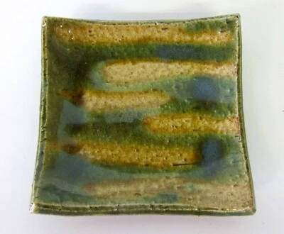 Pair of Small Japanese Square Small Dipping Dish Plate - Image 1 of 4