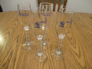 SET OF 4 OUTSTANDING TALL STEMMED WINE GLASSES RINCON COUNTRY RV RESORT - Picture 1 of 8