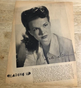 GALE STORM 1944/JUNE HAVER - Revista vintage recorte de página 2 caras - Imagen 1 de 2