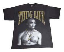 Griffin Active Wear Vintage Tupac Thug Life Bedazzled Black T Shirt Mens XXL 2XL