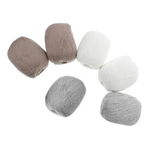 6 Balls Soft Yarn Thread Knitting Crochet Fuzzy Yarn For Diy Sewing Scarf - Picture 1 of 12