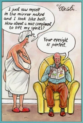 Perfect Eyesight Eric Decetis Funny / Humorous Pictura Anniversary Card