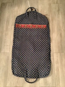 Vera Bradley EMILY Travel Garment Blue Floral Bag AUTHENTIC Rare MADE IN USA - Picture 1 of 9