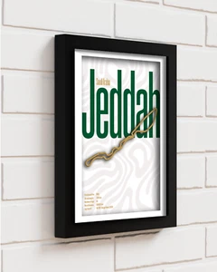 Racing Circuit Wall Art – 3D Track Map: Inspired by Jeddah Circuit - Picture 1 of 1