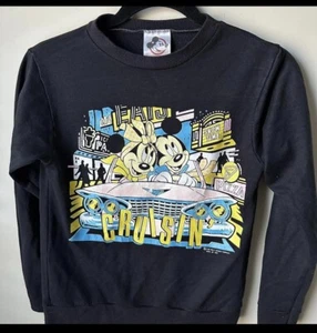 Vintage Childs Walt Disney Mickey Mouse Minnie Mouse Sweatshirt Childs Medium - Picture 1 of 10