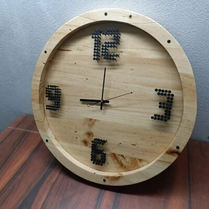 Customize home Decorative Handmade Elegant Look Wooden wall Mounted clock Gift - Picture 1 of 7