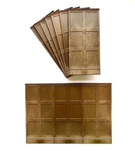 Dolls House Wall Panels, 3/4 Height, 3 Box High Shaker Style, Pack of 10. A1019 - Picture 1 of 7