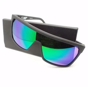 Spy Optics Flynn Matte Black HD+ Green Spectra New Sunglasses Authentic - Picture 1 of 5