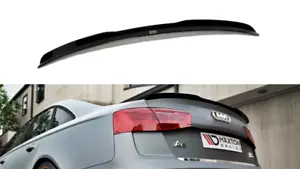 Extensión de ala alerón diseño Maxton brillo abdominales negros para Audi A6 C7 sedán S-Line - Imagen 1 de 4