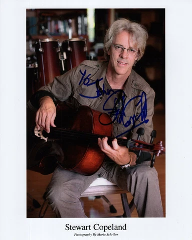 STEWART COPELAND HAND SIGNED 8x10 COLOR PHOTO+COA       THE POLICE       TO JOHN Cover