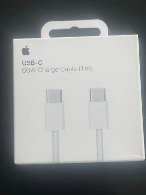 GENUINE ORIGINAL Apple charging Cable USB Type C To C  60 Watt 1 Meter. - Image 1 of 3