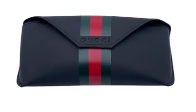 Gucci Case Black-Green-Red Stripe Sunglass Unisex Eyeglass - Image 1 of 4