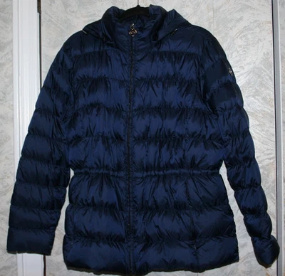 MICHAEL KORS выстеганный вниз и боязни заполнить с капюшоном куртки.Размер XL. Темно-синий новый без ЯРЛЫКОВ - Изображение 1 из 4