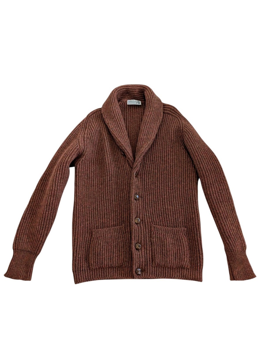 Mens Cable Knit Sweater Men's Casual Shawl Collar Cardigan Sweater