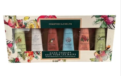 Crabtree & Evelyn Boxed Hand Therapy Cream 6-Piece Gift Set  .9 oz New - Image 1 of 2