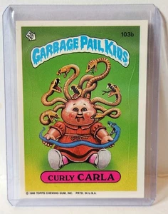 1986 Garbage Pail Kids OS3 #103b Curly Carla Topps GPK Sticker Card - Bild 1 von 2