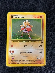 PL - Hitmonchan - 8/130 - Base Set 2 WoTC Vintage Holo Rare Pokemon Card - Picture 1 of 2