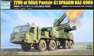 TRUMPETER 01087 1/35 Scale Russian 72V6 of 96k6 Pantsir-S1 SPAAGM BAZ-6909 Model - Picture 1 of 14