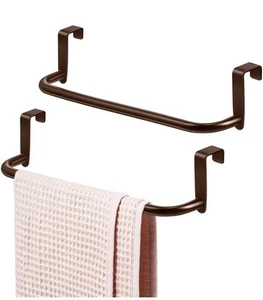 2 Pieces Metal Towel Bar Kitchen Cabinet Towel Rack Strong Steel Towel Bar Rack - Picture 1 of 7