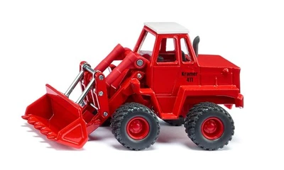 SIKU 3563 Kramer 411 Wheel Loader Toy 1:50 Metal/Plastic Red Moveable Bucket - Image 1 of 4