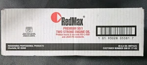 Case Of 48 6.4oz Redmax Two Stroke Engine Oil For 2.5 Gal Gas Cans - Picture 1 of 2