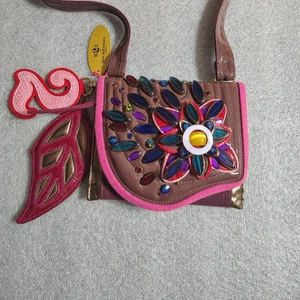 B2E by Bracher Emden Crossbody Small Purse Purple & Pink NEW - Picture 1 of 15