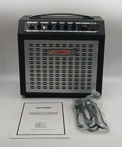 5 Core Guitar Amplifier Model GA 20W BLK-WH Guitar Speaker New Open Box - Picture 1 of 5