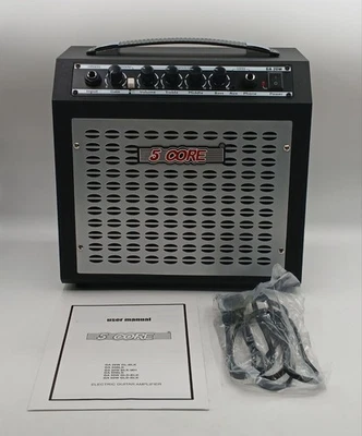 5 Core Guitar Amplifier Model GA 20W BLK-WH Guitar Speaker New Open Box - Image 1 of 4