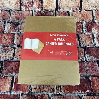 New 6 Pack Moleskine Cahier Journals 7 1/2”x9 3/4" W/Labels & Alphabet Stickers - Image 1 of 3