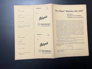 Beilage, Werbezettel in Liliput die fröhliche Jugendzeitschrift - Bild 1 von 1