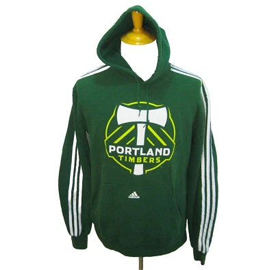 PORTLAND TIMBERS Men's (XL) Green ADIDAS Athletic Hoodie Logo Hooded Sweatshirt - Image 1 of 4