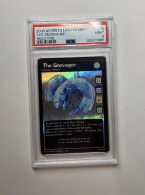 2005 Neopets TCG Lost Desert Set #16 The Snowager Holo Foil PSA BGS 9 MINT - Image 1 of 4
