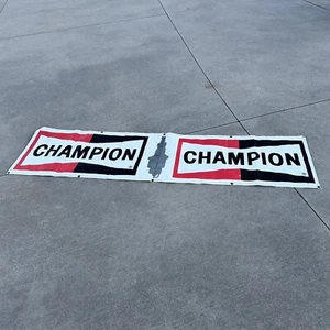 ORIGINAL Champion Spark Plug Fold-Out Advertising Banner - Nice - Picture 1 of 5