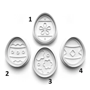 Easer egg Cookie Cutter and Embosser Stamp Fondant Set High Quality - Picture 1 of 1