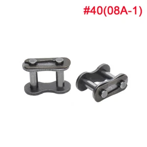 10Pcs #40 Roller Chain Connector Link Full Link 08B/08A For #40 Roller Chain - Picture 1 of 7