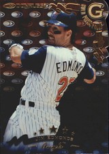 1998 Donruss Gold Press Proofs Anaheim Angels Baseball Card #44 Jim Edmonds