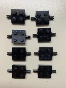 Lego 8 Achssteine 4600 schwarz Plate, Modified 2 x 2 with Wheel Holder Halterung - Bild 1 von 1