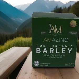 IAM AMAZING PURE ORGANIC BARLEY POWDERED 100 BOXES AVAILABLE 10 SACHETS PER BOX - Picture 1 of 5