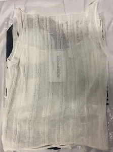 COLUSION~ Camiseta sin mangas de punto transparente con cuello cortado, nueva (embalaje abierto) - Imagen 1 de 4