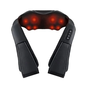 Livemor Neck Massager Heated Shoulder Back Deep-Shiatsu Kneading Massage - Picture 1 of 7
