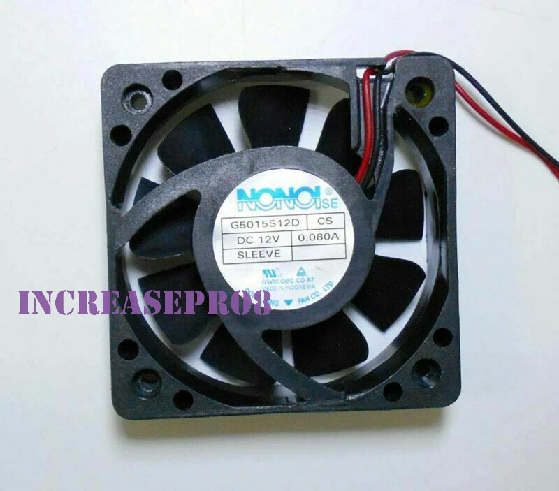 NONOISE G5015S12D very silent cooling fan CS DC 12V 0.080A 5CM 50*50*15MM 2 Pin - Image 1 of 2