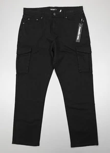 Karl Lagerfeld Paris Cargo Pants Black Cotton Stretch Men's Size 34x30 - Picture 1 of 10
